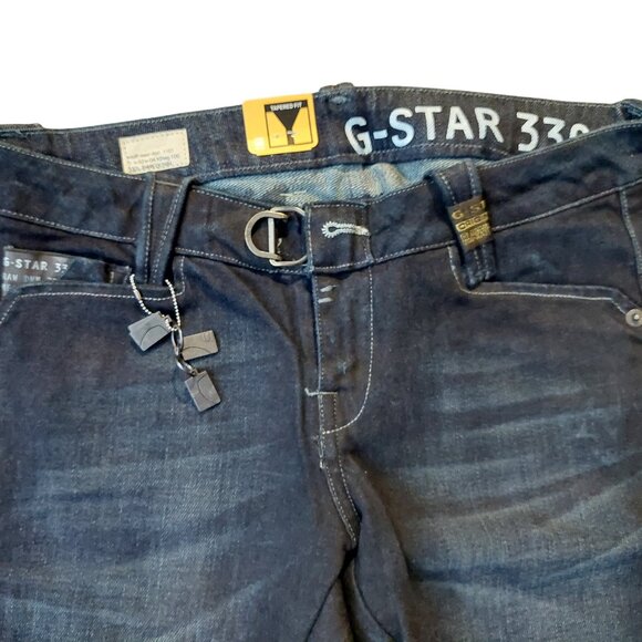 Retro Vintage G-Star Raw 3301 Minic Tapered Aspen Denim Jeans Pants Sz 25 NWT - Picture 6 of 12